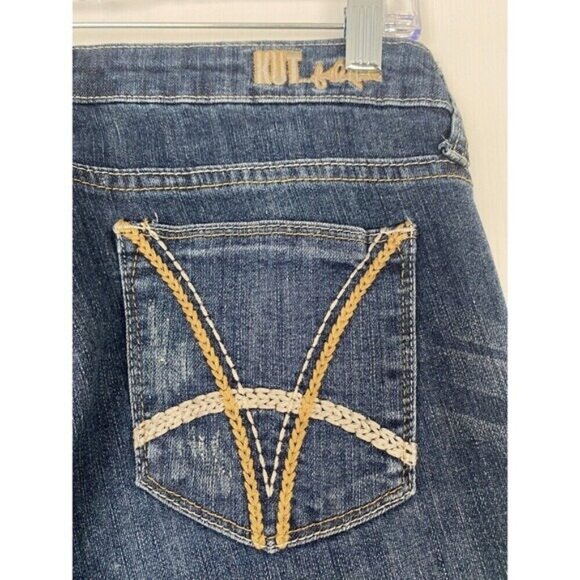 KUT FROM THE KLOTH Jeans Felicia Baby Bootcut Size 6 Blue Stretch Womens - Picture 3 of 16